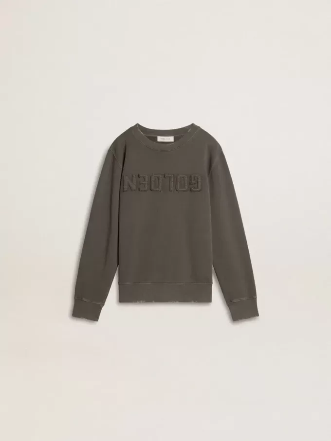 Grå sweatshirt för barn med upphöjt logo