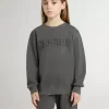Grå sweatshirt för barn med upphöjt logo