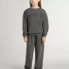 Grå sweatshirt för barn med upphöjt logo