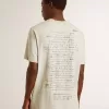 Grå T-shirt för herr med svart text