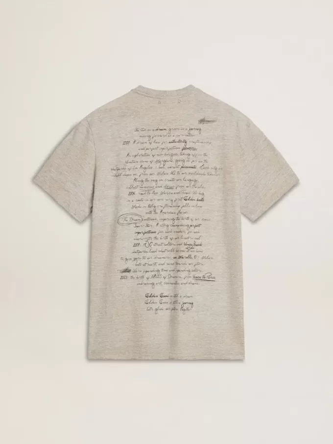 Grå T-shirt för herr med svart text