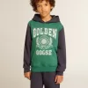 Grön och blå hoodie med tryck för pojkar Grön och blå hoodie med tryck för pojkar