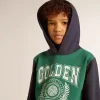 Grön och blå hoodie med tryck för pojkar Grön och blå hoodie med tryck för pojkar