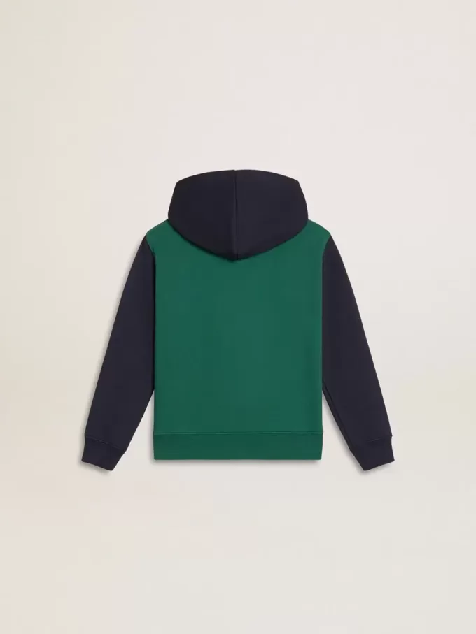 Grön och blå hoodie med tryck för pojkar Grön och blå hoodie med tryck för pojkar