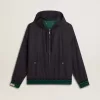 Grön och blå vändbar hoodie för herr