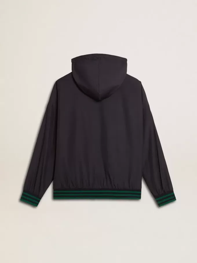 Grön och blå vändbar hoodie för herr