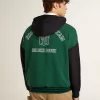 Grön och blå vändbar hoodie för herr