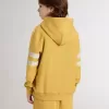 Gul sweatshirt för barn med vintage-tryck