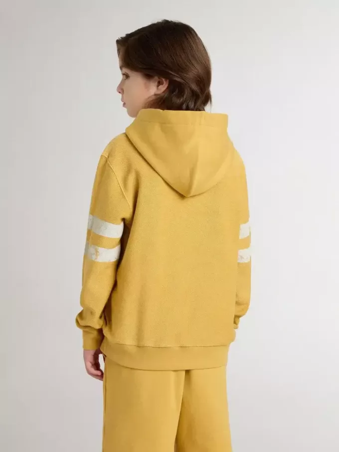 Gul sweatshirt för barn med vintage-tryck