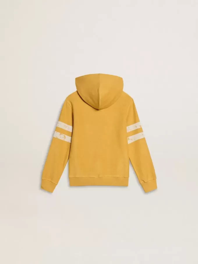 Gul sweatshirt för barn med vintage-tryck