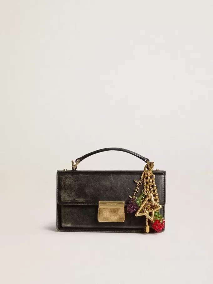 Guldfärgad mässingsberlock med Golden Goose-signatur Guldfärgad mässingsberlock med Golden Goose-signatur