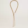 Halsband med antikguldfärgade kedjor med pärlor Halsband med antikguldfärgade kedjor med pärlor