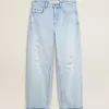 Herrbyxor i denim med sliten effekt Herrbyxor i denim med sliten effekt