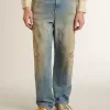 Herrjeans i slitna sandtvättad stil Herrjeans i slitna sandtvättad stil