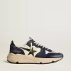 Herrskor Running Sole i svart och beige nappa med svart stjärna och hälflik Herrskor Running Sole i svart och beige nappa med svart stjärna och hälflik