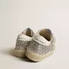 Hi Star för damer i silverglitter med stjärna i mocka och vit hälflik