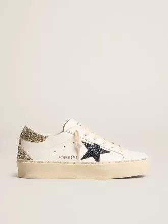 Hi Star för damer med blå glitterstjärna och platina glitter på hälfliken