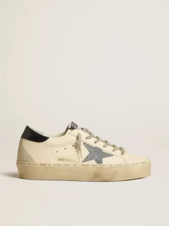 Hi Star i nappa med Swarovski-kristallstjärna och mörkblå läderflik på hälen