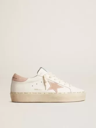Hi Star LTD för damer med stjärna i gammalt rosa mocka och hälflik med pärlor