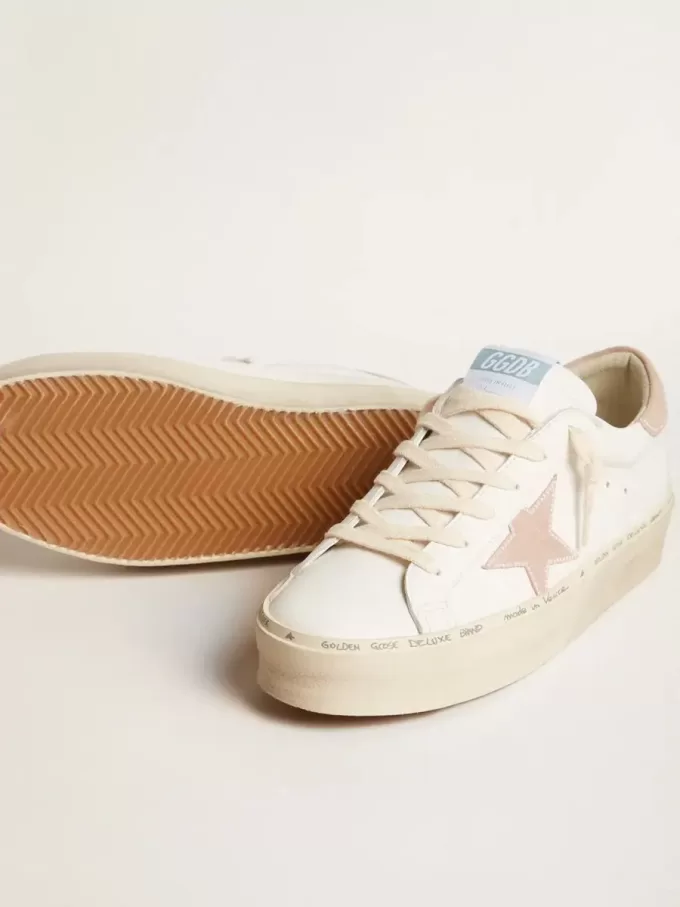 Hi Star LTD för damer med stjärna i gammalt rosa mocka och hälflik med pärlor Hi Star LTD för damer med stjärna i gammalt rosa mocka och hälflik med pärlor