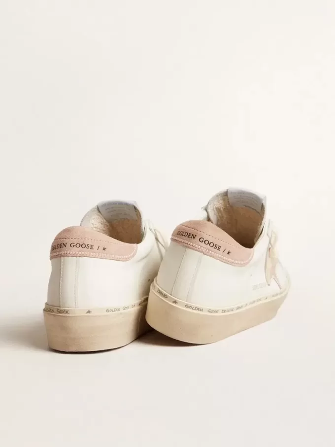 Hi Star LTD för damer med stjärna i gammalt rosa mocka och hälflik med pärlor Hi Star LTD för damer med stjärna i gammalt rosa mocka och hälflik med pärlor