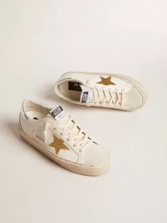 Hi Star med Swarovski-kristallstjärna och silverfärgad läderflik på hälen