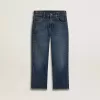 Jeans för pojkar med rå kant och broderi Jeans för pojkar med rå kant och broderi
