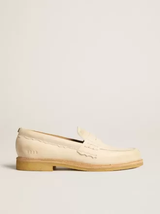 Jerry loafer i smörvit läder