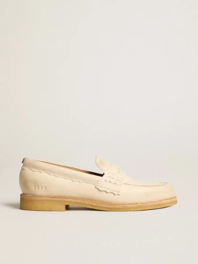 Jerry loafer i smörvit läder Jerry loafer i smörvit läder