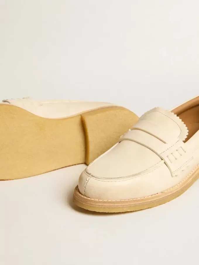 Jerry loafer i smörvit läder Jerry loafer i smörvit läder