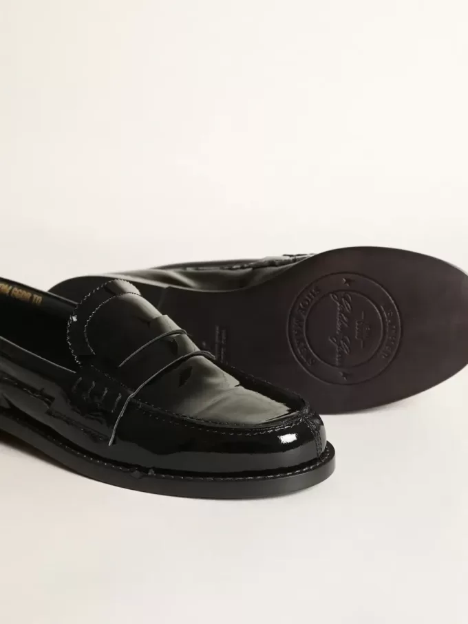 Jerry loafer i svart lackläder