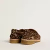 Jerry loafers för dam i ponnyhud med leopardmönster