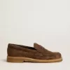 Jerry loafers för damer i duvgrå mocka