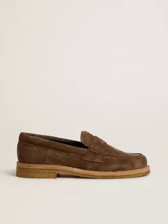 Jerry loafers för damer i duvgrå mocka