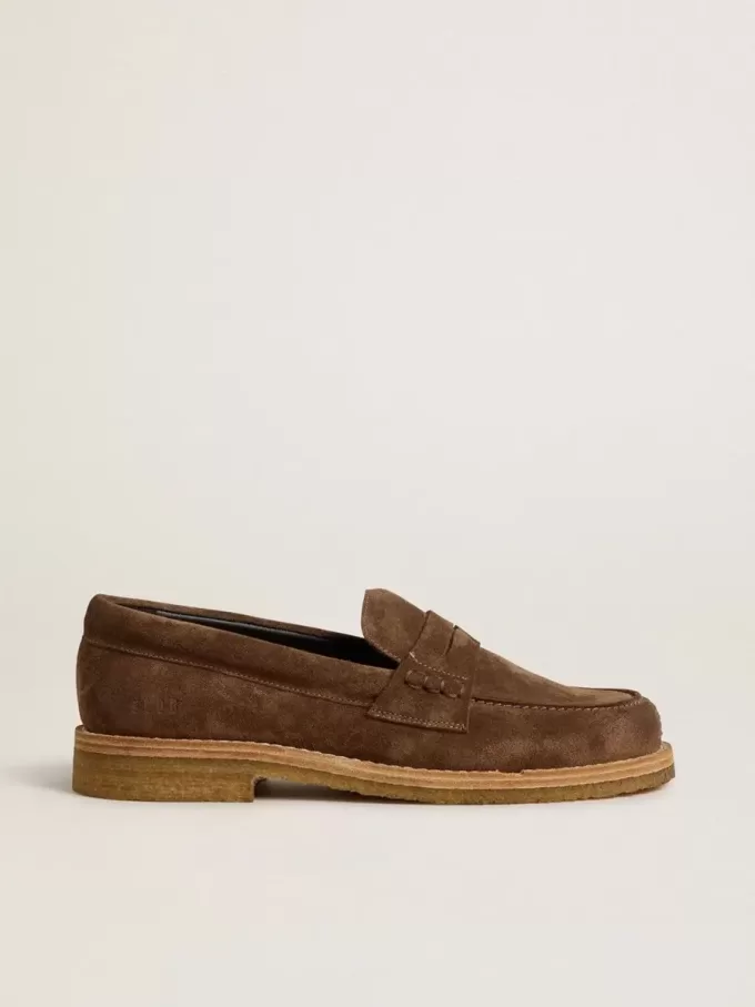 Jerry loafers för damer i duvgrå mocka