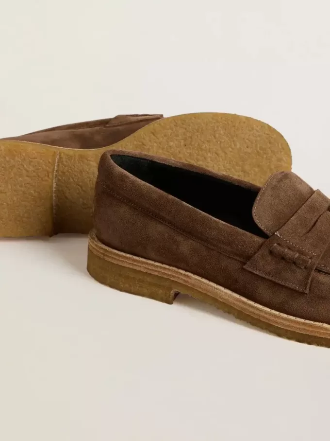 Jerry loafers för damer i duvgrå mocka