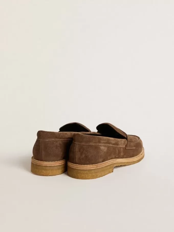Jerry loafers för damer i duvgrå mocka