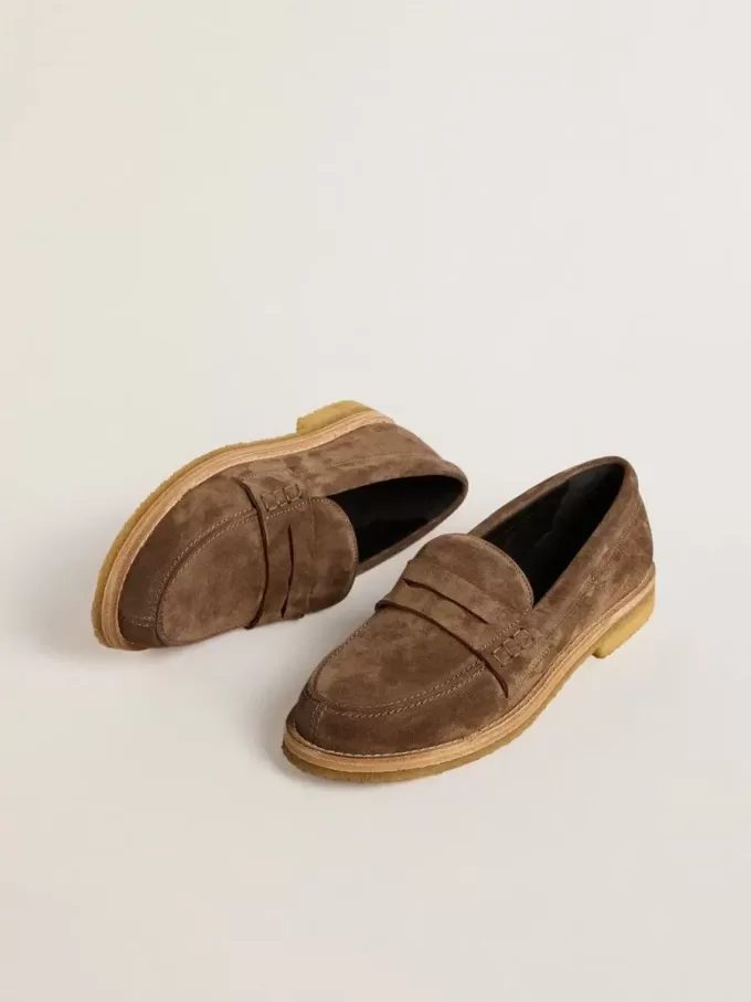 Jerry loafers för herr i duvgrå mocka Jerry loafers för herr i duvgrå mocka