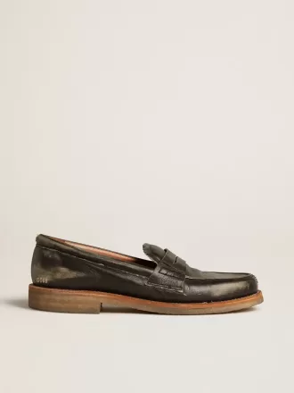 Jerry loafers för herr i svart läder