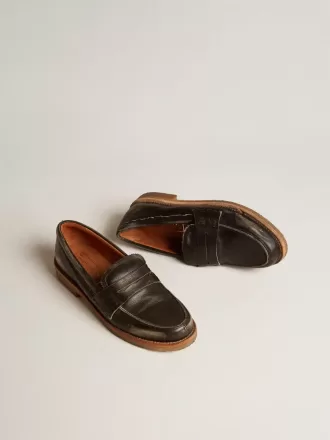 Jerry loafers för herr i svart läder
