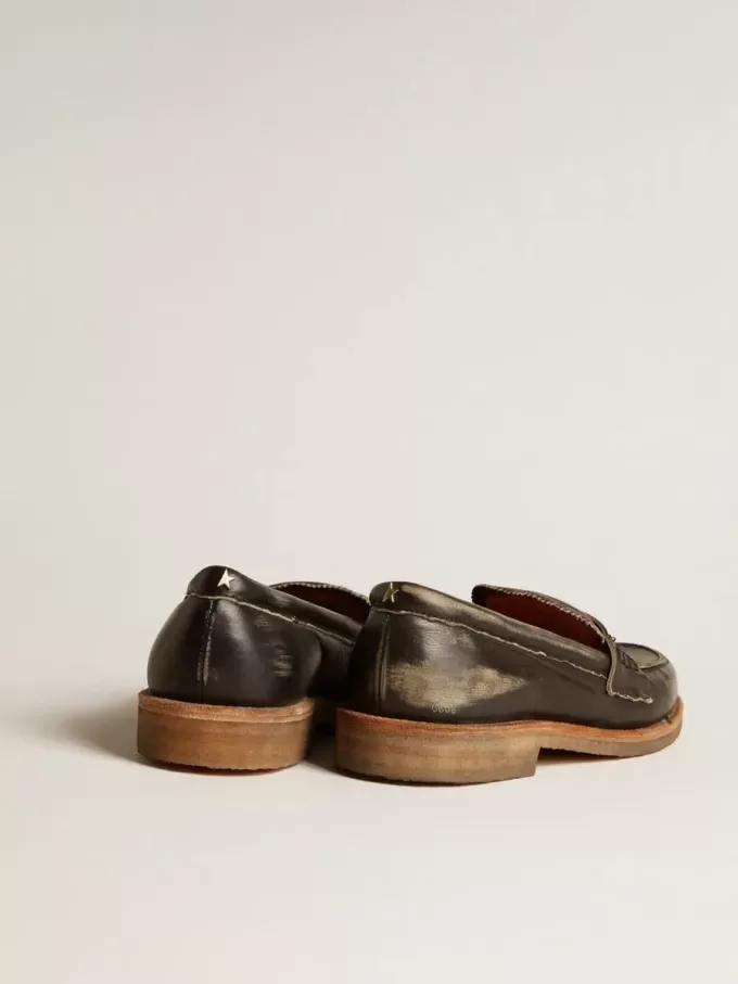 Jerry loafers för herr i svart läder