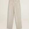 Joggingbyxor för herr i khakifärgad ullblandning Joggingbyxor för herr i khakifärgad ullblandning