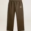 Joggingbyxor för herr i militärgrön med vit logotyp Joggingbyxor för herr i militärgrön med vit logotyp