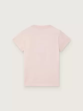 Journey T-shirt för flickor i rosa bomullsjersey med digitalt maskottryck