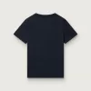 Journey T-shirt för pojkar i blå bomullsjersey med digitalt maskottryck