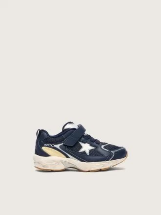 Junior Lightstar i blått läder och mesh med grå läderstjärna