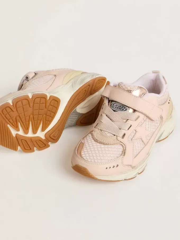 Junior Lightstar i rosa läder och mesh med rosa läderstjärna Junior Lightstar i rosa läder och mesh med rosa läderstjärna