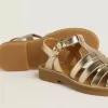 Junior Maxime-sandaler i guldmetalliskt läder