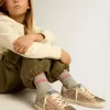 Junior Super-Star i glitter med stjärna och hälflik i mocka Junior Super-Star i glitter med stjärna och hälflik i mocka