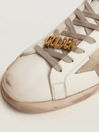 Lace lock för män med klämma i gammalt guldfärg med guldbokstäver